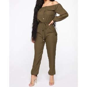 Olive Jogger Jumpsuit